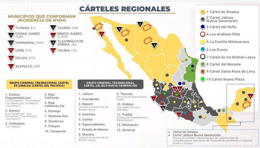 Cárteles regionales.